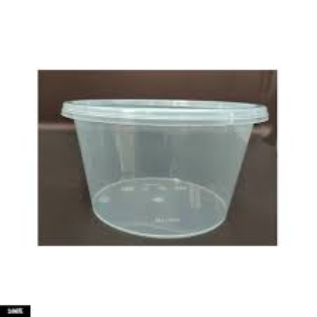 XPRO ROUND CONTAINER D120MM 500ML CLEAR W/LID 10S